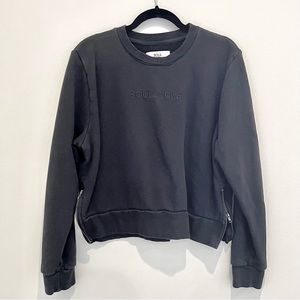 soulcycle Black Crewneck Sweatshirt with Subtle Logo